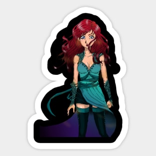 Fantasy Girl without background Sticker